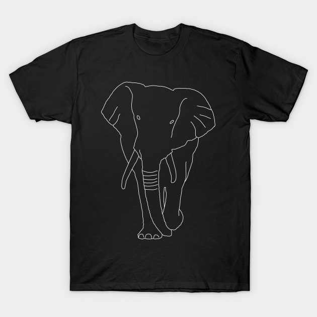 Elephant line art T-Shirt by Alex